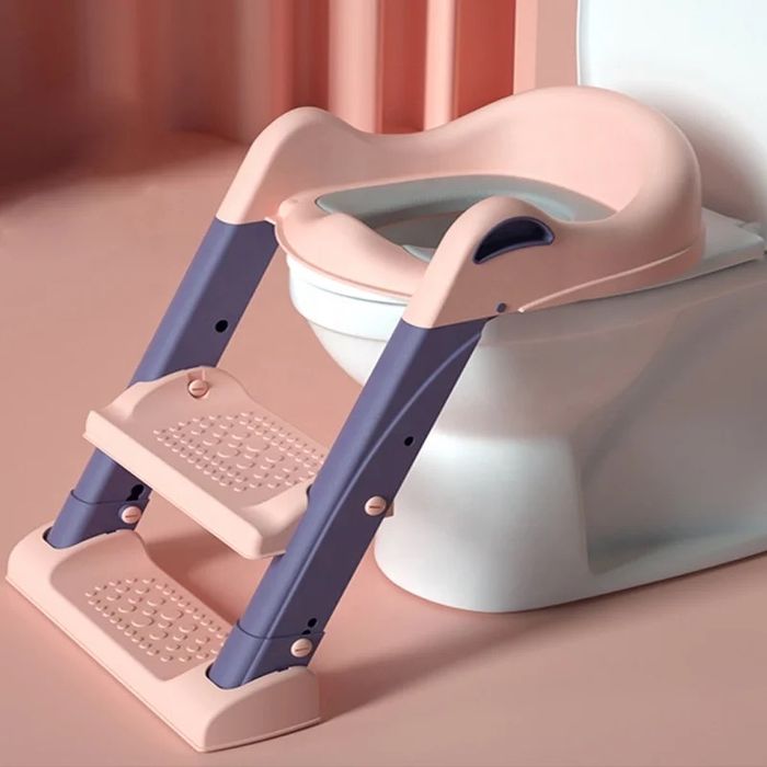 Сиденье для унитаза с лесенкой и ручками ступенка