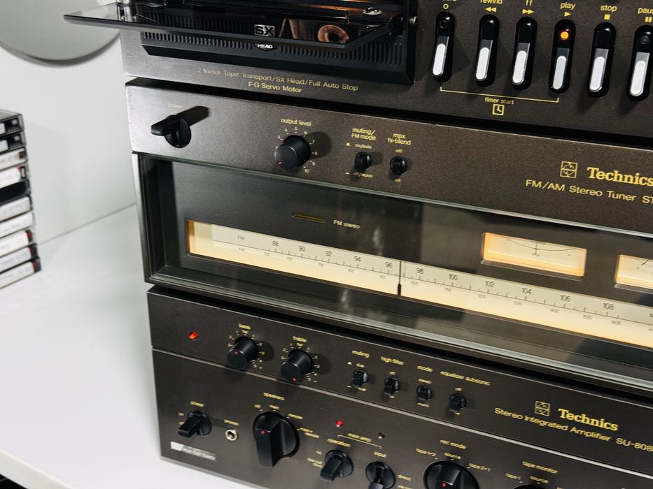 Linie TECHNICS din epoca de aur-amplificator+tuner SU+ST8080,deck 673