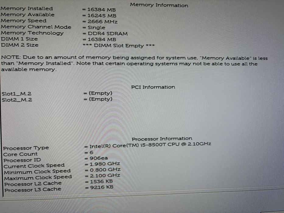 Mini Pc Dell Optiplex 7060 intel i5-8500t
