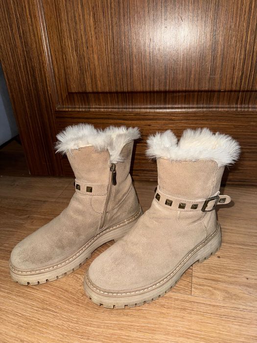 Зимнее ботинки из натуральной замн