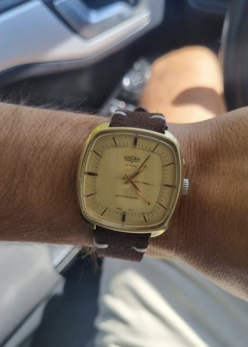 Vulcain Cricket President cu alarma mecanica