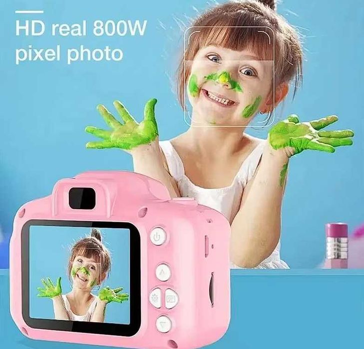 Aparat Foto Digital pentru Copii Roz card 8G gratuit