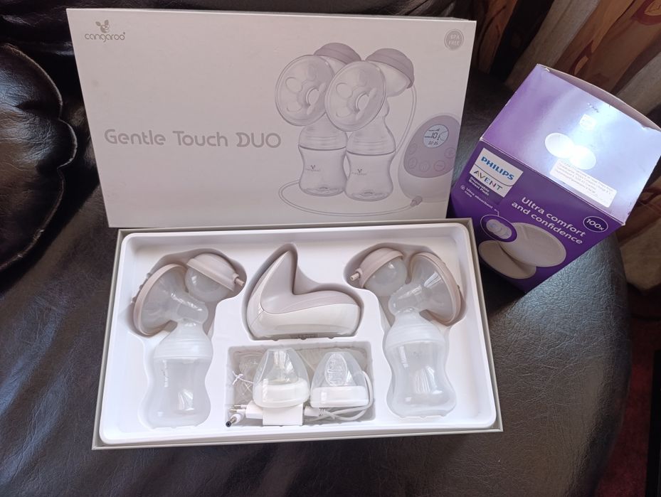 Двойна електрическа помпа за кърма Cangaroo Gentle Touch Duo XN-D206F и подарък