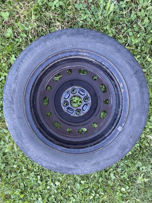 4 бр. стоманени джанти 14” 6J 4x100 с гуми 165/70 R14