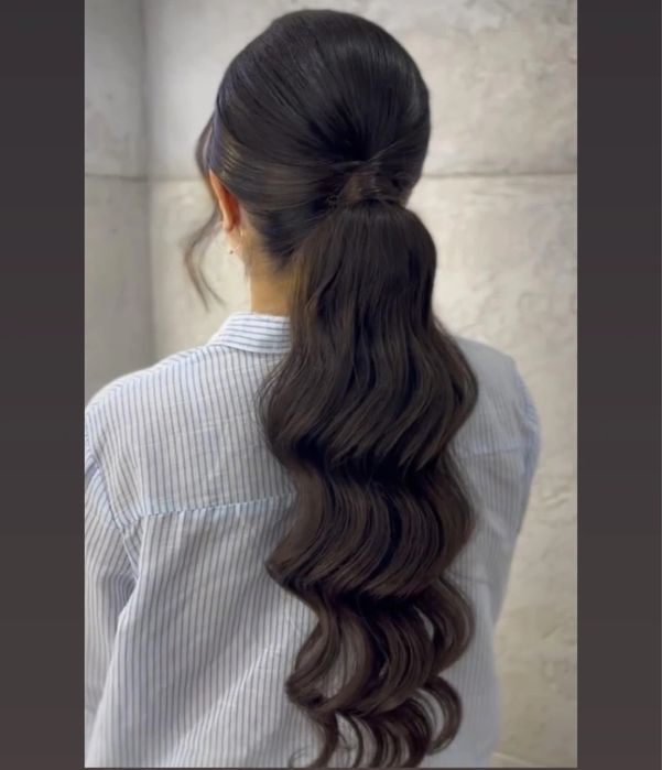 Макияж локоны прическа