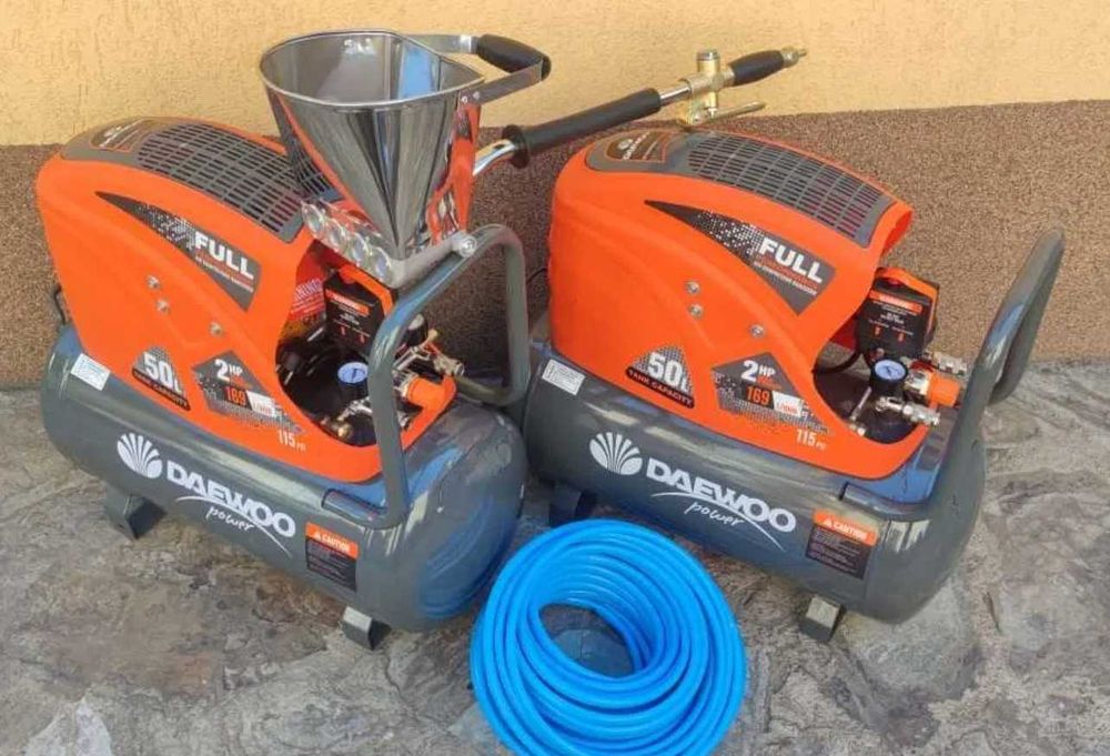 Pompa Tencuit 60mp/h Profesionala cu 2 Compresoare 100L NOUA