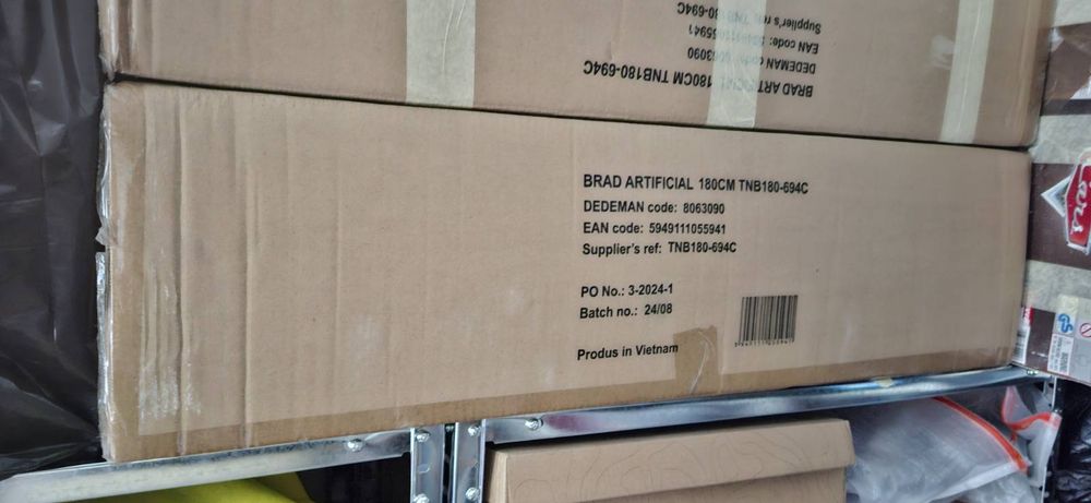 Brad artificial de Craciun, conuri, TNB180-694C, verde, 180 cm, suport inclus
