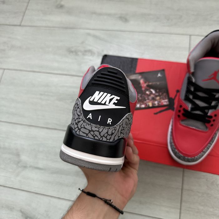 Jordan 3 Red Cement full box