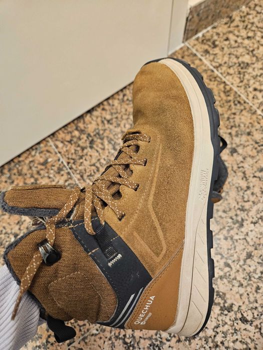 Детски кожени зимни обувки SH500, № 37, КАФЯВИ