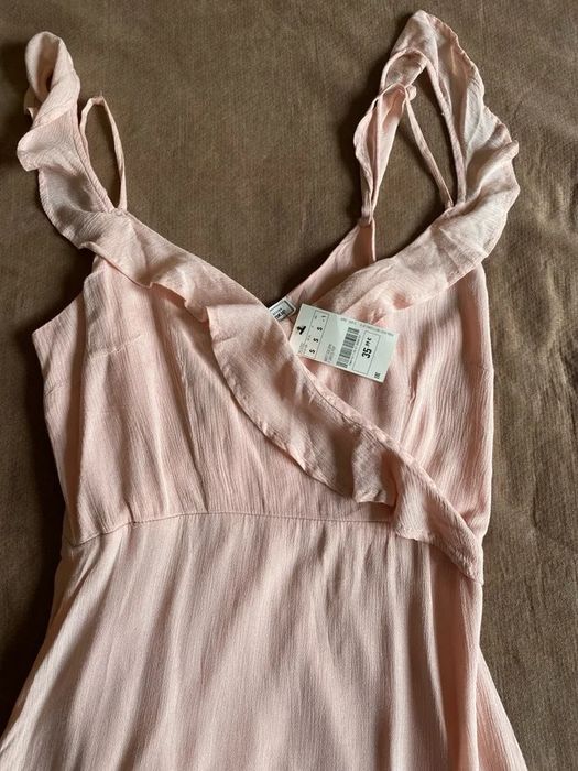 Rochie lunga roz volane /Rochie deosebita/ocazie/nunta cununie Pimkie