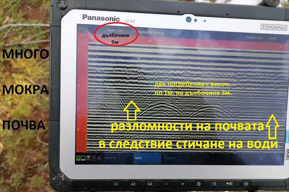 Откриване на вода и кухини с 2D, 3D, 4D ГЕОРАДАРИ 100 % ГАРАНТИРАНЦИЯ