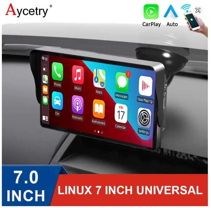 Универсална мултимедия за кола 7" с Безжичен Apple Carplay и Android Autо