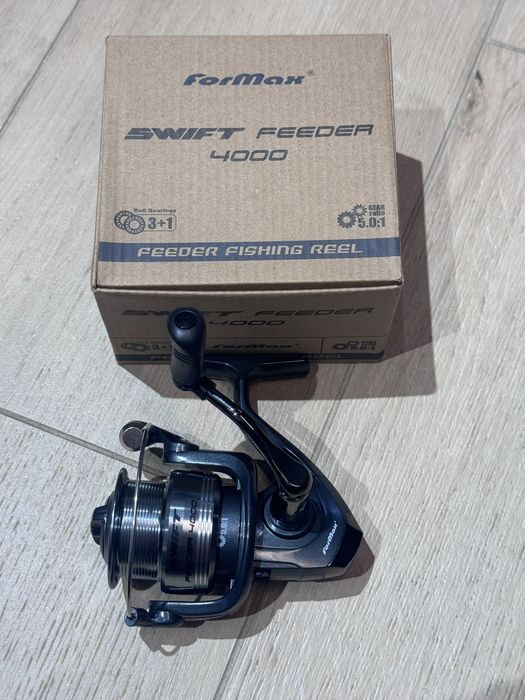 Combo Feeder LIGHT - Lanseta Delphin Nirvana 3.6m/80g + Mulinetă Formax Swift 4000 — NOU