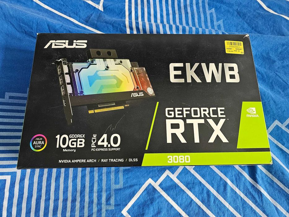 2БР RTX3080 XTREME WATERFORCE Asus EKWB Gigabyte Aorus Geforce  видеокарта videokarta VGA водно охлаждане
