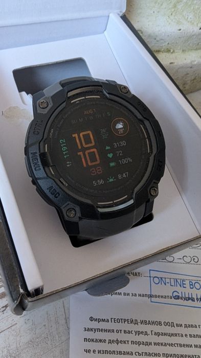 Garmin instinct 3 AMOLED 50мм. 2 години гаранция