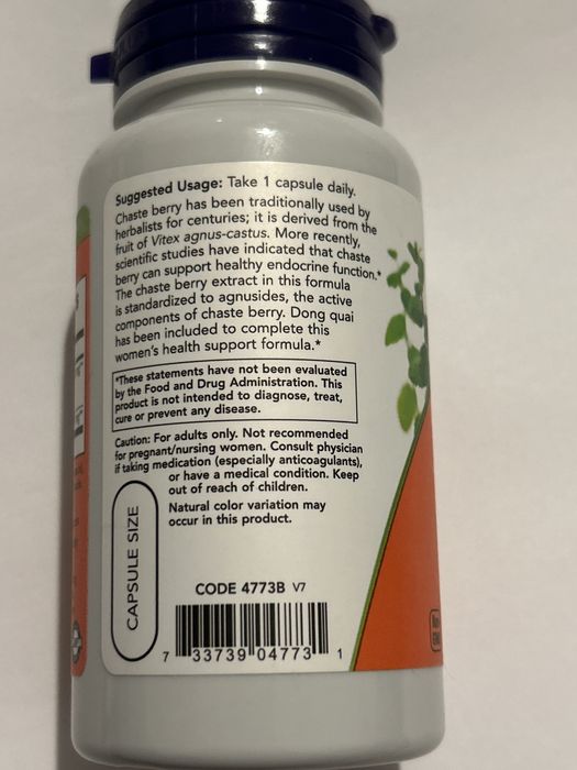 Supliment pentru femei, pentru echilibru hormonal, Vitex, Now Foods