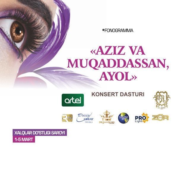 "Aziz va muqaddasdan ayol" nomli konsertga 4ta bilet bor.