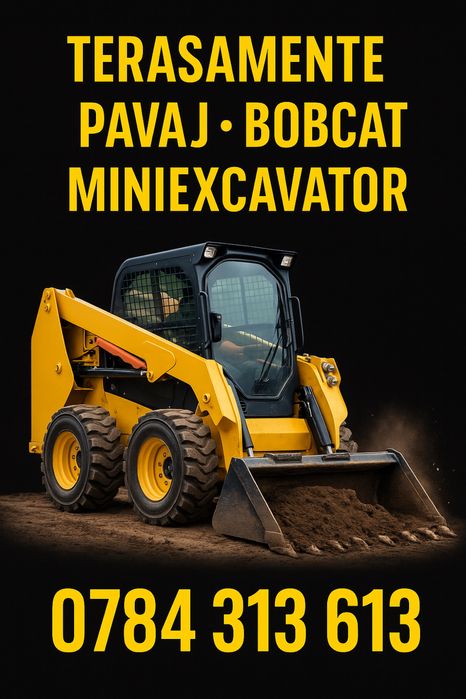 Terasamente+Pavaj Timisoara | Bobcat & Miniexcavator | Pregatire Teren