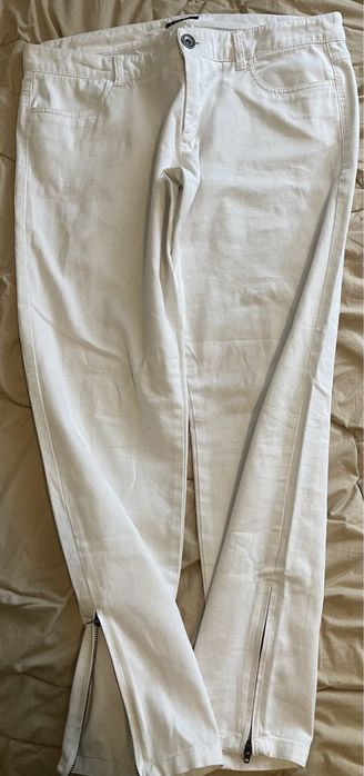 SISLEI set blugi albi / tricou plasa