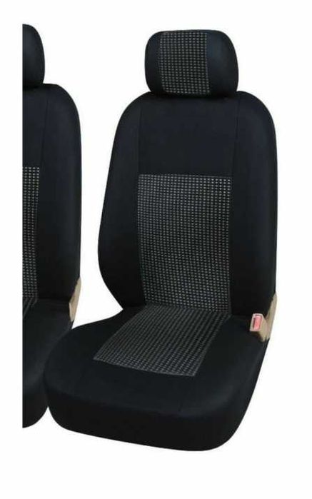 Серия LUX Черни Калъфи за седалки 2+1 за бусове VW Crafter VW T5