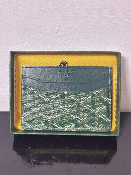 Goyard Card Holder - Green Pattern