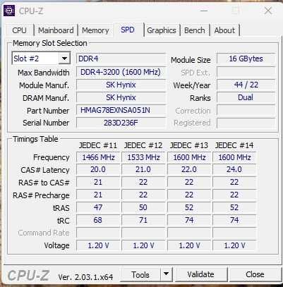 Memorie 16Gb DDR4 SK Hynix 3200A laptop