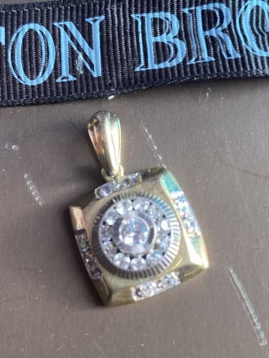 Pandativ cu design deosebit-aur 14 k-contur filigranat-Germania