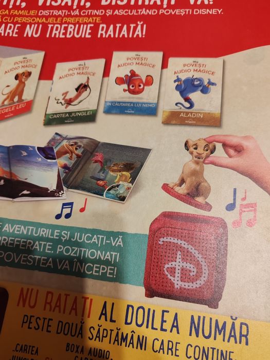 Povesti audio magice Regele leu Simba figurina Disney nou sigilat