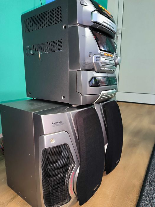 МОЩНА Panasonic аудио система – 5 CD, бас, дистанционно | ПЕРФЕКТНА