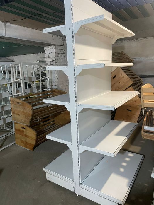 Стеллажи островные двусторонние б/у