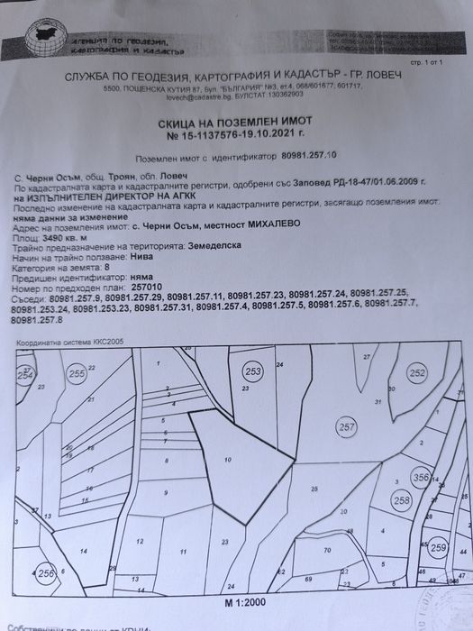 Продавам 3дкр имот в с. Черни Осъм