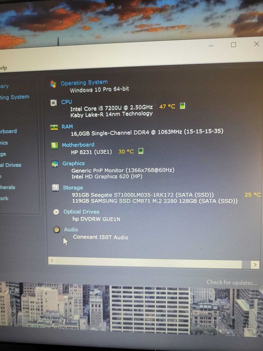 Laptop HP Probook 450 g4 intel i5 ssd+hdd 16gb ram