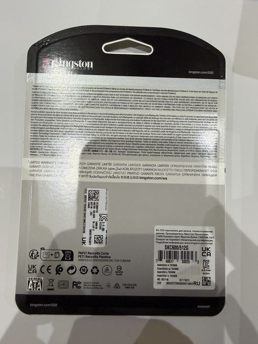 SSD Kingston KC600 SKC600 512 Гб