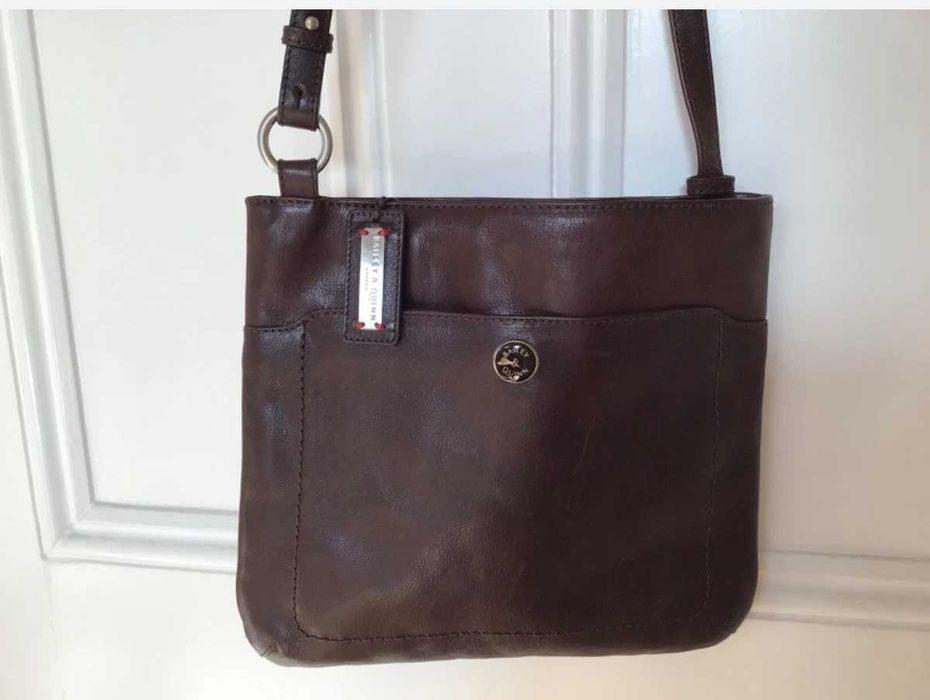 Дамска чанта естествена кожа 2бр