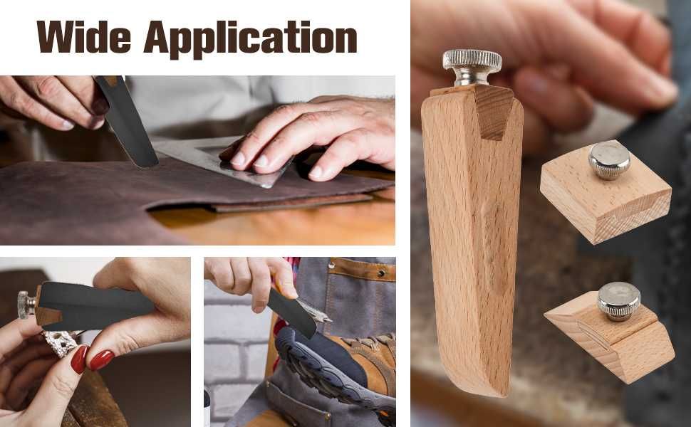 дървена подложка  за шкурка, шлайфане, полиране, кожарски инструмент