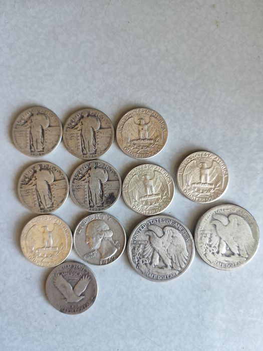 Сребърни монети американски silver walking u quarter dollar