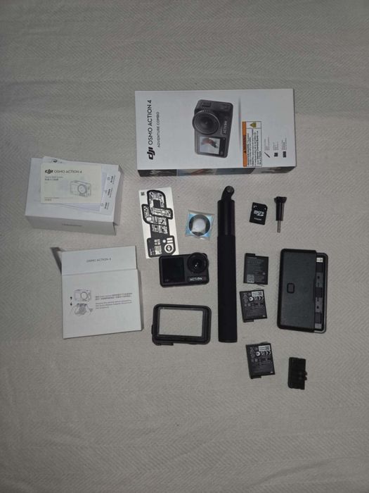 Camera video sport DJI Osmo Action 4 Adventure Combo, Wi-Fi, Bluetooth, negru