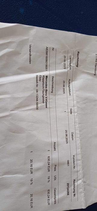 Сгъваема мaса за Mercedes Benz  V Klasse