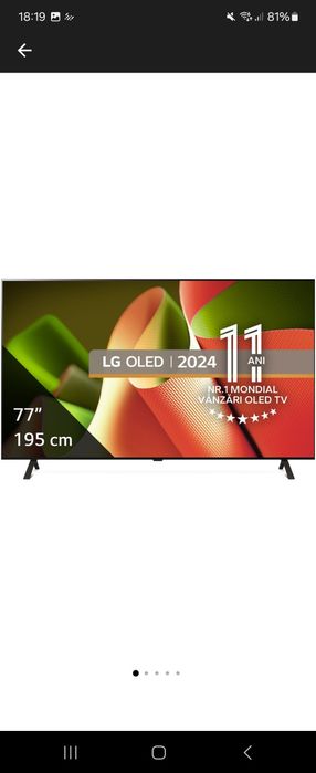 LG OLED77B33LA, 77", OLED 4K UltraHD Smart