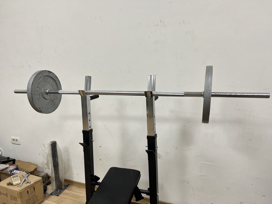 Bara haltera 1,75 m,10 kg,30 mm+discuri fier 2x15 kg noi, Total 40 kg