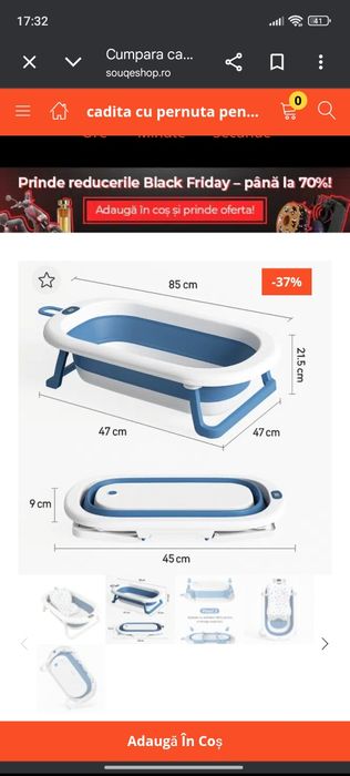 Vând vanita pliabila bebe