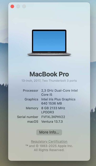 Продам MacBook Pro 13 A1708