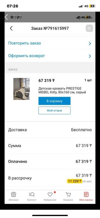 Кровать детская кошечка
