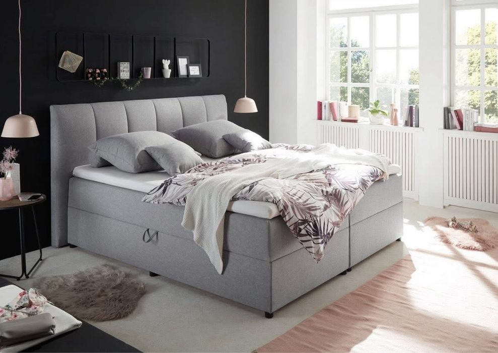 Pat boxspring180x200 cu spatii de depozitare