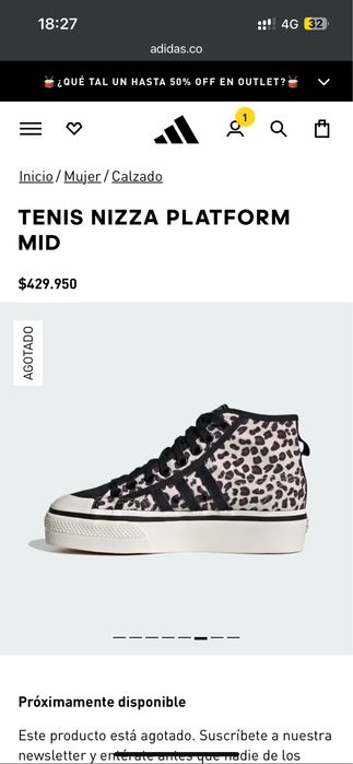 Кеды Adidas nizza platform