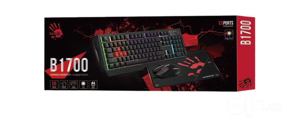 Продается игровой уомплект KB+Mouse+Pad Bloody B1700 (Black)+-