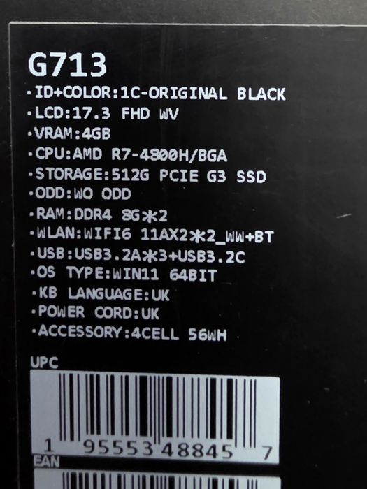 Laptop ROG Strix G713IE