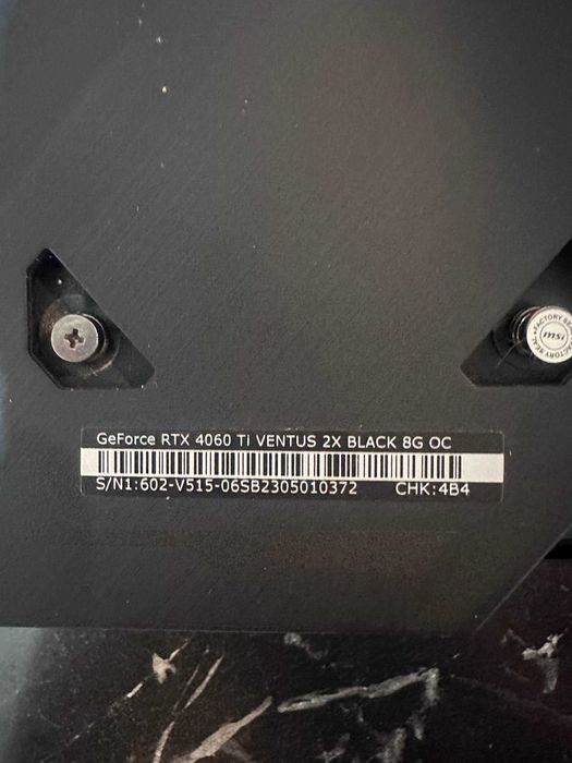 Msi Ventus RTX 4060 ti 8gb (Почти новая)