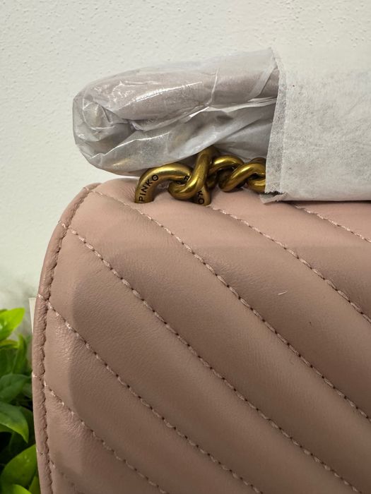 Geanta Pinko Love Classic Chevron - piele naturala