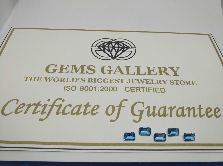 Набор огранки Голубые топазы (5 шт)